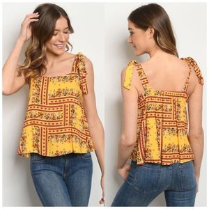 3-PACK Yellow Floral Top
